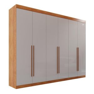 Guarda Roupa Casal 100% Mdf 6 Portas 6 Gavetas Itália - Mais Móveis Cinamomo-offwhite