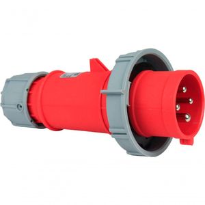 Plugue Industrial 3p+t 32a Trifásico 380/415v 6h Ip67 Vermelho 0242