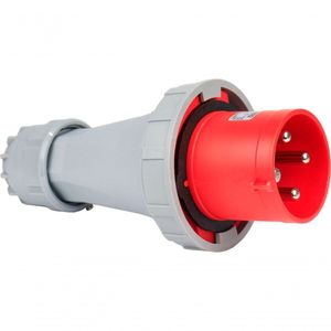 Plugue Industrial 3p+t 125a Trifásico 380/415v 6h Ip67 Vermelho 0442