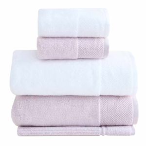 Jogo De Toalhas Hannah Intense Air De Banho Com 05 Peças Branco E Rosa - Buddemeyer