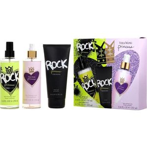Água De Cheiro Feminino Vera Wang Variety Rock Princess Fragrance Mist 250 Ml&gel Banho 200