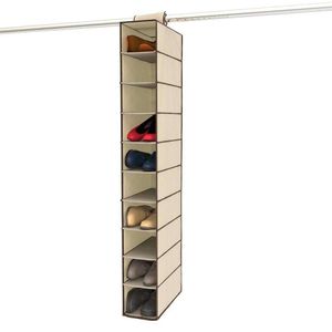 Estante Sapateira Vertical 10 Divisorias Organizador Cabideiro Armario Prateleiras Closet