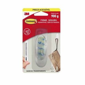 Gancho Command Medio 3m Transparente 900g
