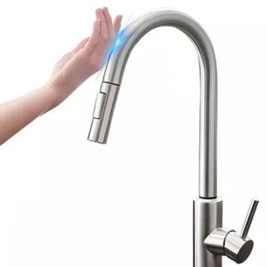 Torneira Cozinha Gourmet Monocomando Bancada Touch Escovada Domum