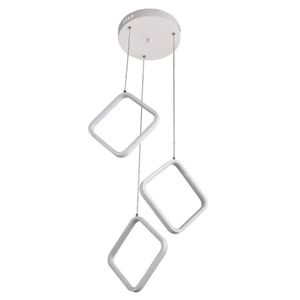 Pendente Modern Geometric Led Dimerizável 0653p 36w Bivolt Branco