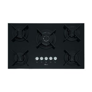 Fogão Cooktop 5Q Tripla Chama Infinity Gás Mesa Vidro Preto Fischer Bivolt