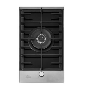 Cooktop A Gás 1 Boca Tripla Chama Platinium Com Trempe De Ferro Fundido Mesa Vidro Bivolt Fischer