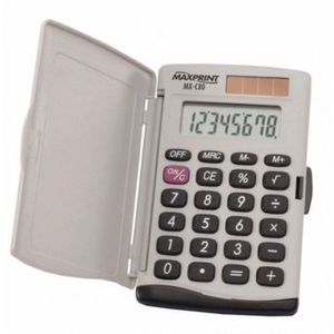 Calculadora Maxprint De Bolso Com Capa Mx-c80 Bege