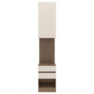 Armário Modulado De Lateral Bartira Lugano Com 1 Porta 2 Gav Avelã-cappuccino