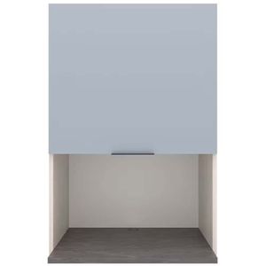 Armário Cristal 1 Porta Basculante Bartira Freixo-azul