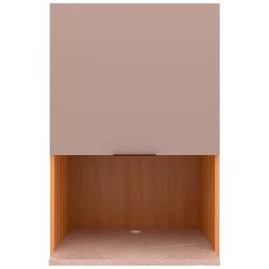 Armário Cristal 1 Porta Basculante Bartira Lâmina Mel-nude