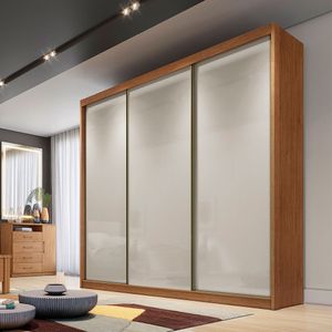 Guarda Roupa Kiev 3 Portas 6 Gavetas Clic Móveis Cumaru-fendi