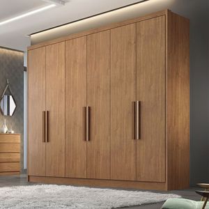 Guarda Roupa Marselha 6 Portas 6 Gavetas Clic Móveis Cumaru