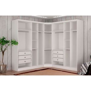 Closet Modulado Safira 001 Clic Moveis Branco
