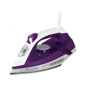 Ferro De Passar Vapor Base Antiaderente Spray Black&decker Branco Com Lilás 220v