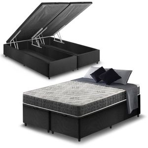 Cama Box Baú King + Colchão San Francisco Ortopédico 193