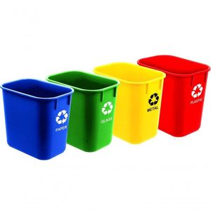 Kit Com 4 Lixeira De Coleta Seletiva 12 Litros Acrimet 572.0