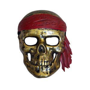 Máscara Caveira Pirata Dourada