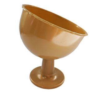 Taça Inclinada Dourada Acrílico - 420ml