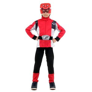 Fantasia Power Rangers Vermelho - Standard - Infantil Tamanho M