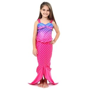 Fantasia Sereia Pink Infantil Vestido Com Alças Tamanho G