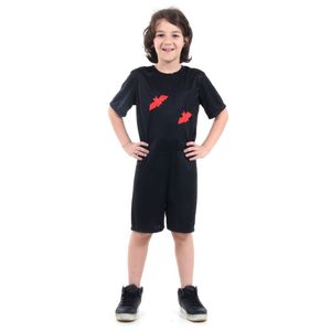 Fantasia Morcego Infantil Colorido Halloween Morceguinhos Tamanho M