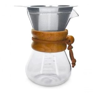 Passador De Café Laço Bambu Com Filtro Inox 3 Xícaras - Ilc