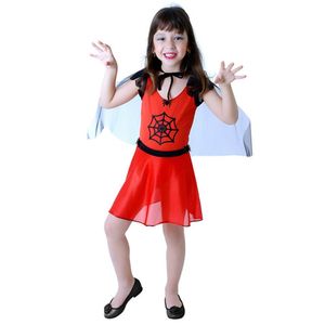 Fantasia Bruxa Aranha Vermelha Pop Infantil Tamanho M