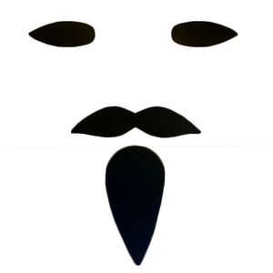 Barba Bigode E Sobrancelhas Pretos Para Fantasias