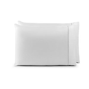 Par De Fronhas 70cm X 50cm 2 Peças Laura Toque Percal 200 Fios 100% Poliéster - Branco
