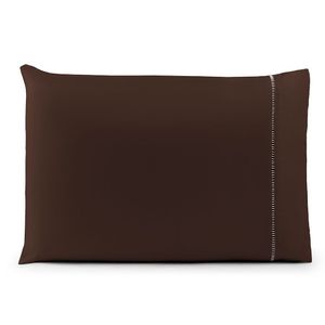 Fronha Avulsa 70cm X 50cm 1 Peça Laura Toque Percal 200 Fios 100% Poliéster - Marrom