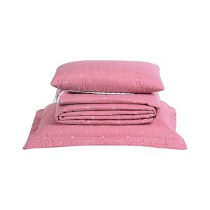 Kit Cobre Leito Solteiro 4 Peças Bordado Urbany Hipercal 400 Fios 100% Poliéster - Rosê