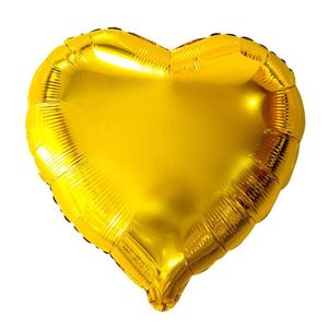 Balão Metalizado Coração Dourado - 20 Polegadas