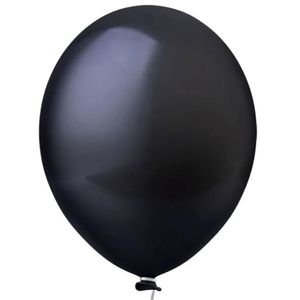 Balão De Látex Prime Preto - 12 Polegadas - 25 Unidades