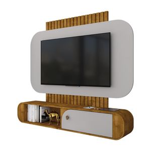 Painel Suspenso Jurere Sala Tv Até 55 Polegadas 1 Porta Naturale/off White