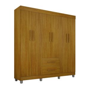 Guarda-roupa Pérola Solteiro 6 Portas 2 Gavetas Mobilihouse Cinamomo