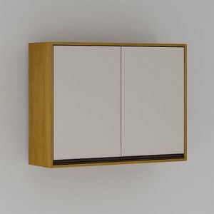 Armário De Cozinha Nala Aéreo 2 Portas Mobilihouse Cinamomo/off White