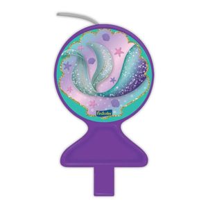 Vela De Aniversário Sereia Plana
