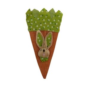 Bolsinha Saquinho Cone Cabeça De Coelho Páscoa Para Doces