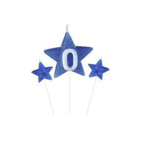 Vela De Aniversário New Star Azul - Número 0