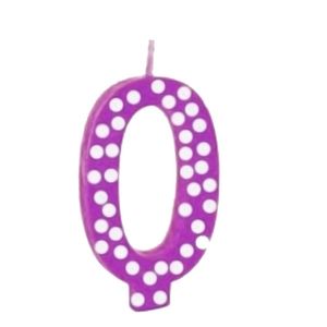 Vela De Aniversário Poá Lilás - N0