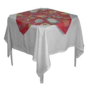 Toalha De Mesa Arraiá Vermelho Tnt 70cm X 70cm - 5 Unidades