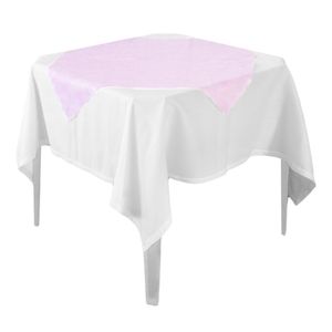 Toalha De Mesa Liso Rosa Claro Tnt 70cm X 70cm - 10 Unidades