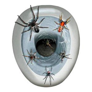 Adesivo Halloween Vaso Sanitário Com Aranhas