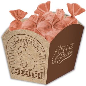 Cachepot De Papel Páscoa Puro Cacau - 8 Unidades