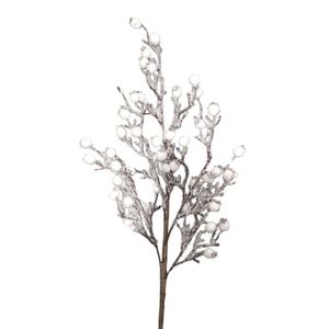 Galho Decorativo Frutas Neve Natal Grande - 71cm