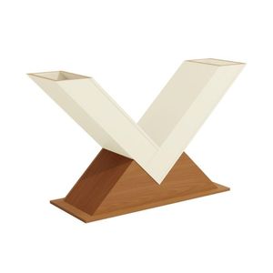 Base Mesa De Jantar Amora Ba35 Madeirado Sem Tampo Canela/off White - Kappesberg