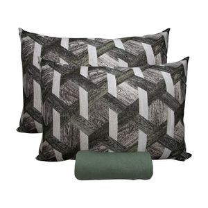 Jogo De Cama King Portallar Malha 100% Algodão Paris 3 Peças Verde