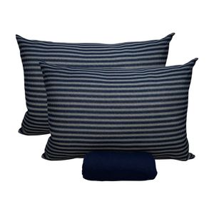 Jogo De Cama King Portallar Malha 100% Algodão Varsóvia 3 Peças Azul