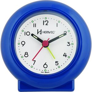 Despertador Analógico Redondo Tradicional Quartz Azul - Azul